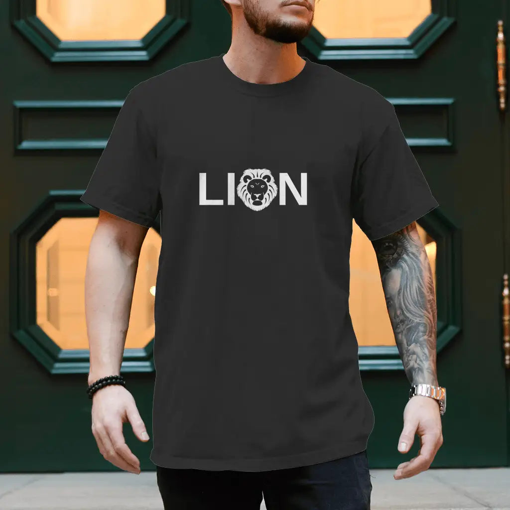 LION Herren T-Shirt: Stilvoll & Komfortabel - Black / XS